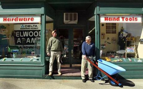 The Elwood Adams Hardware store in Worcester, shown in 2006, has been selling nails and other useful things for 235 years. 
